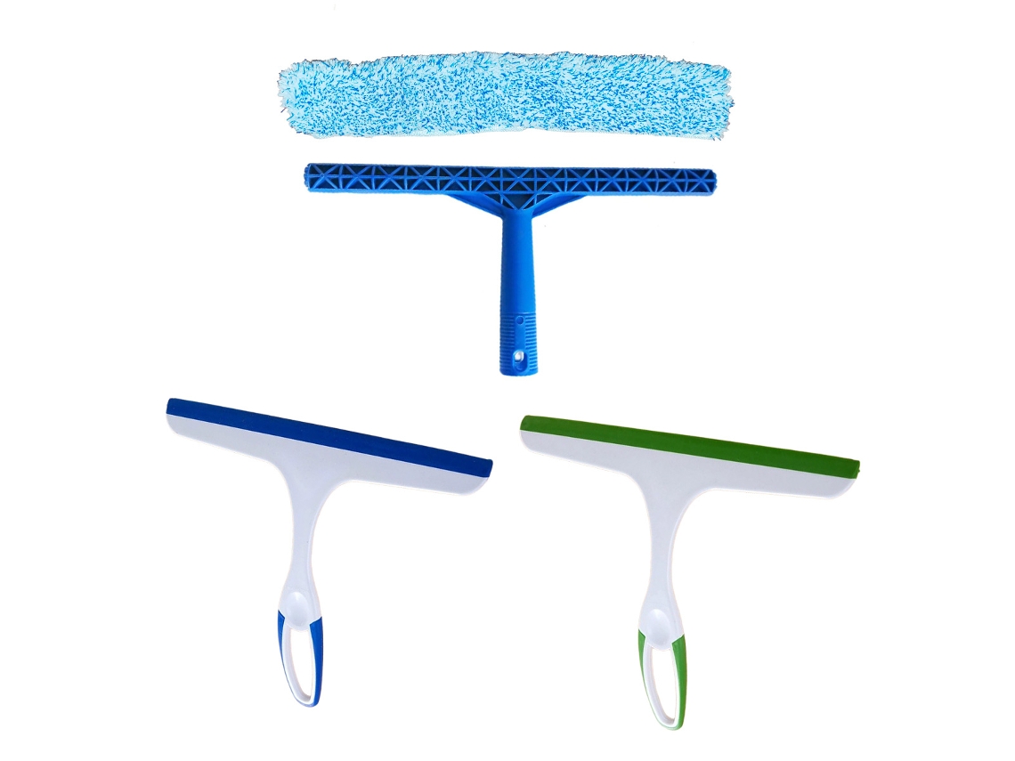 Raspador Flexível Para Janelas E Box De Chuveiro, Com Cabo Ergonômico Para Portas De Vidro De Box E Para-brisas, 5 X 18 Cm