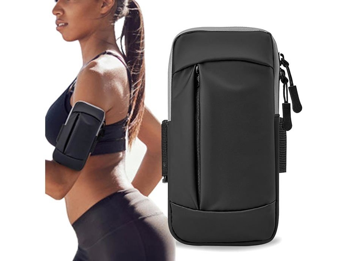 1 Braçadeira Esportiva Leve E À Prova D'água Para Celular - Compatível Com Celulares De Até 7 Polegadas - Ideal Para Academia, Corrida E Caminhada - P