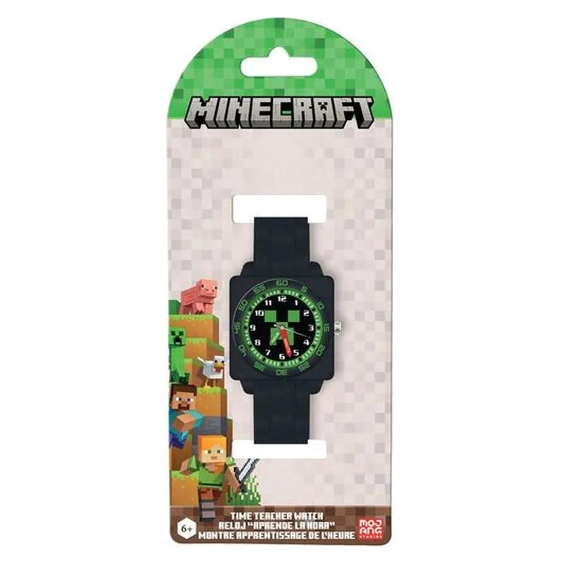 Relógio Analógico Minecraft Min9011 Infantil Euroswanp25