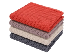 2026 toallas de Cozinha 100% Algodão, Ultra Absorventes e Macias, Pacote de 4, Cores Mistas, Tecido Waffle
