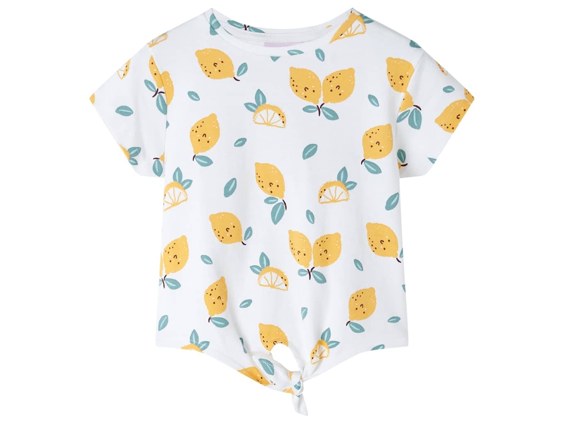 T-shirt Infantil Com Cintura De Atar Cor Cru 92
