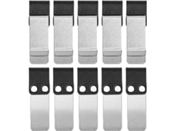 Conjunto de 10 alfinetes para dinheiro em aço inoxidável e couro PU, com design retrô e minimalista para organizar os presentes do papai.
