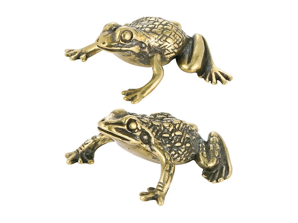 1 Conjunto de Estátua de Sapo de Latão ALLINLESS