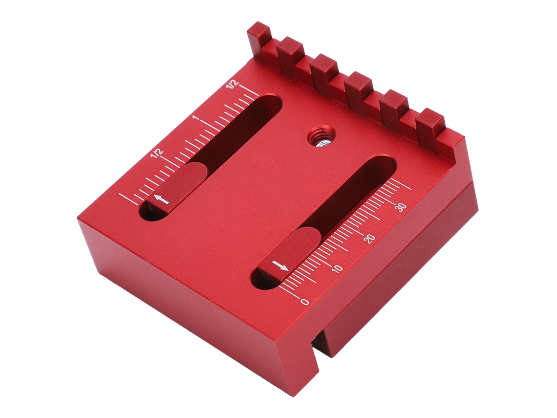 Régua de costura, medidor de folgas para serras, ferramenta de medição DIY de 0 a 30 mm para marcenaria em alumínio.