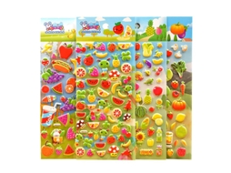 Adesivo de Frutas e Vegetais com 4 Folhas ALLINLESS
