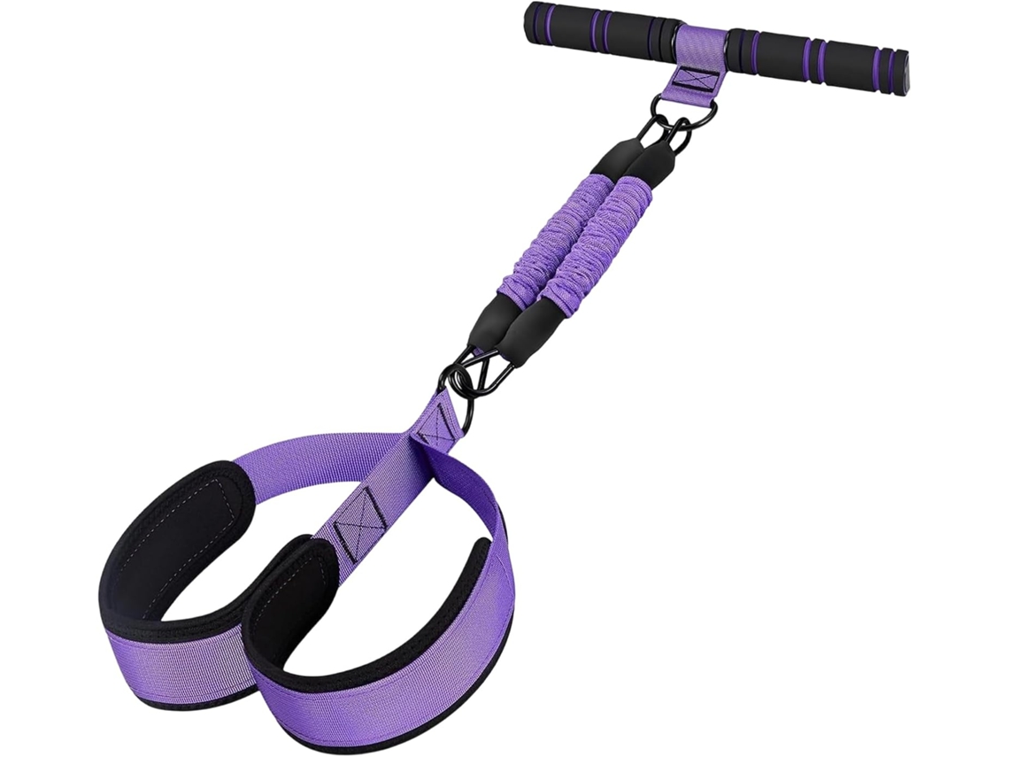 Faixa Elástica De Resistência Com Pedal E Alça Para Treinamento Pernas | Tensão Manual Academia, Treino Em