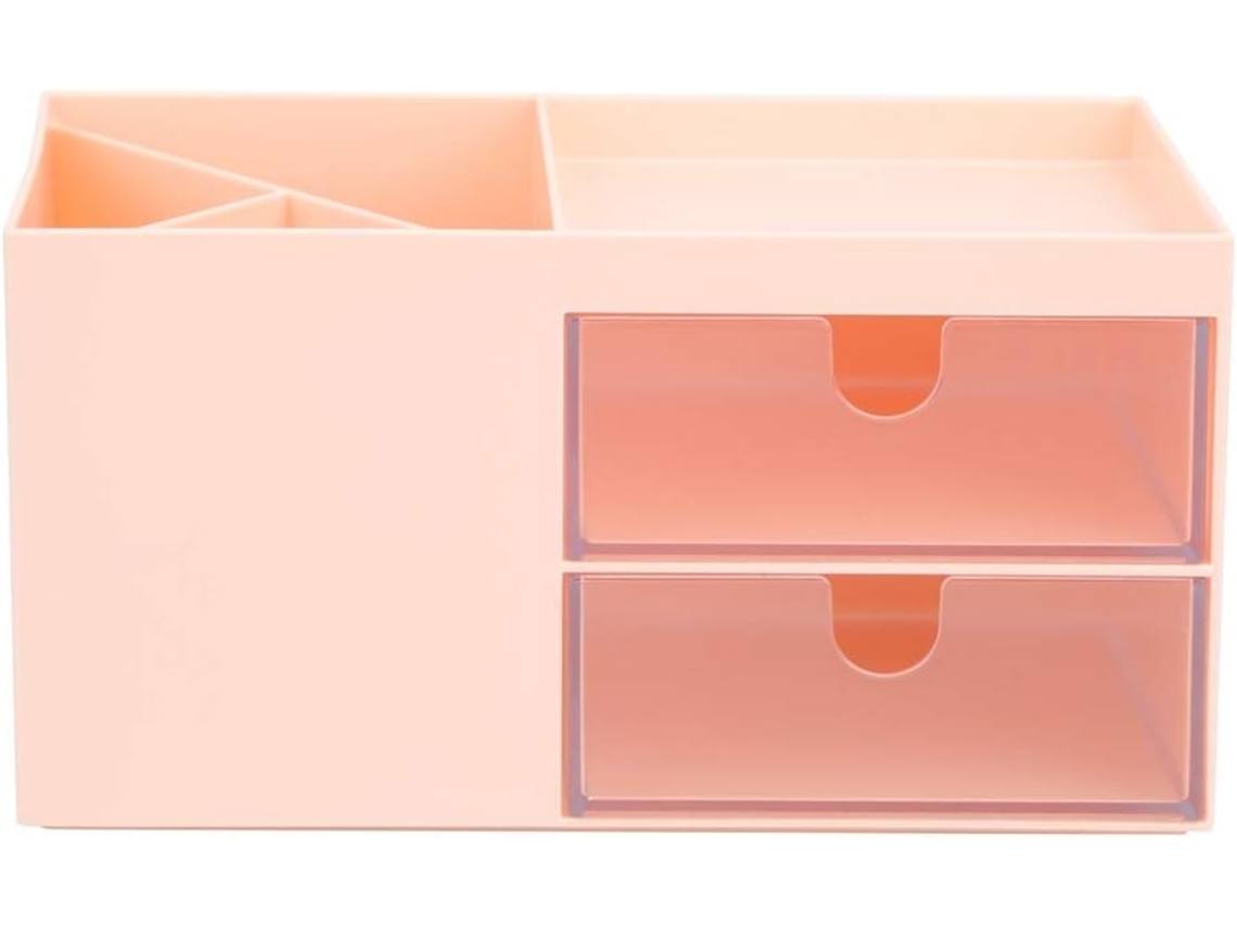KOFIHETY Organizador De Mesa, Elegante E Funcional, Economizador De Espaço Para Casa E Escritório (1 Unidade, Rosa)