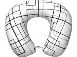 Almofada Ergonômica Quadrada Abstrata em Espuma Viscoelástica | S/MARCA
