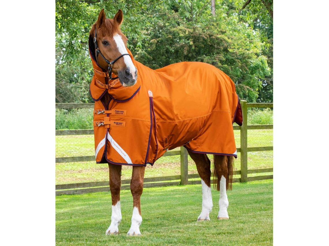 Manta Impermeável para Cavalos com Capa de Pescoço PREMIER EQUINE Buster Combo 200G