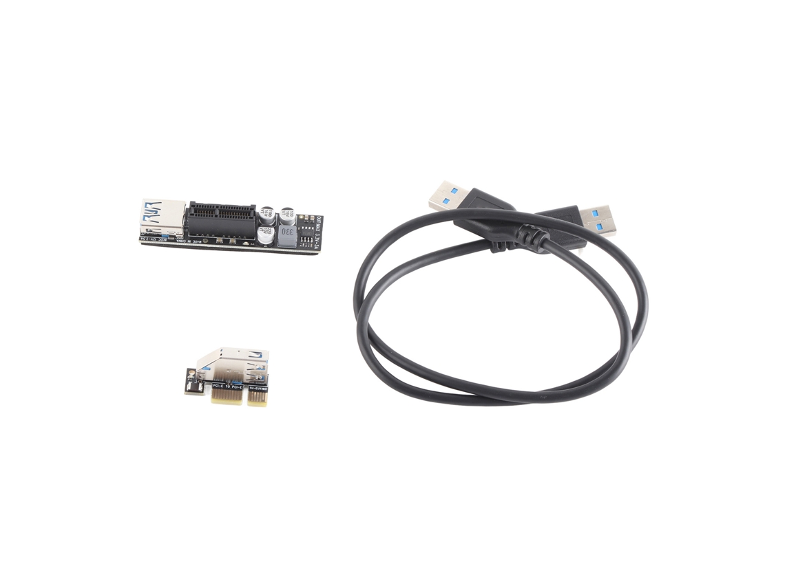 Cabo De Extensão Abs De Placa-mãe Pci-e X1 Para X1 Usb3.0 Com Fonte De Alimentação Sata