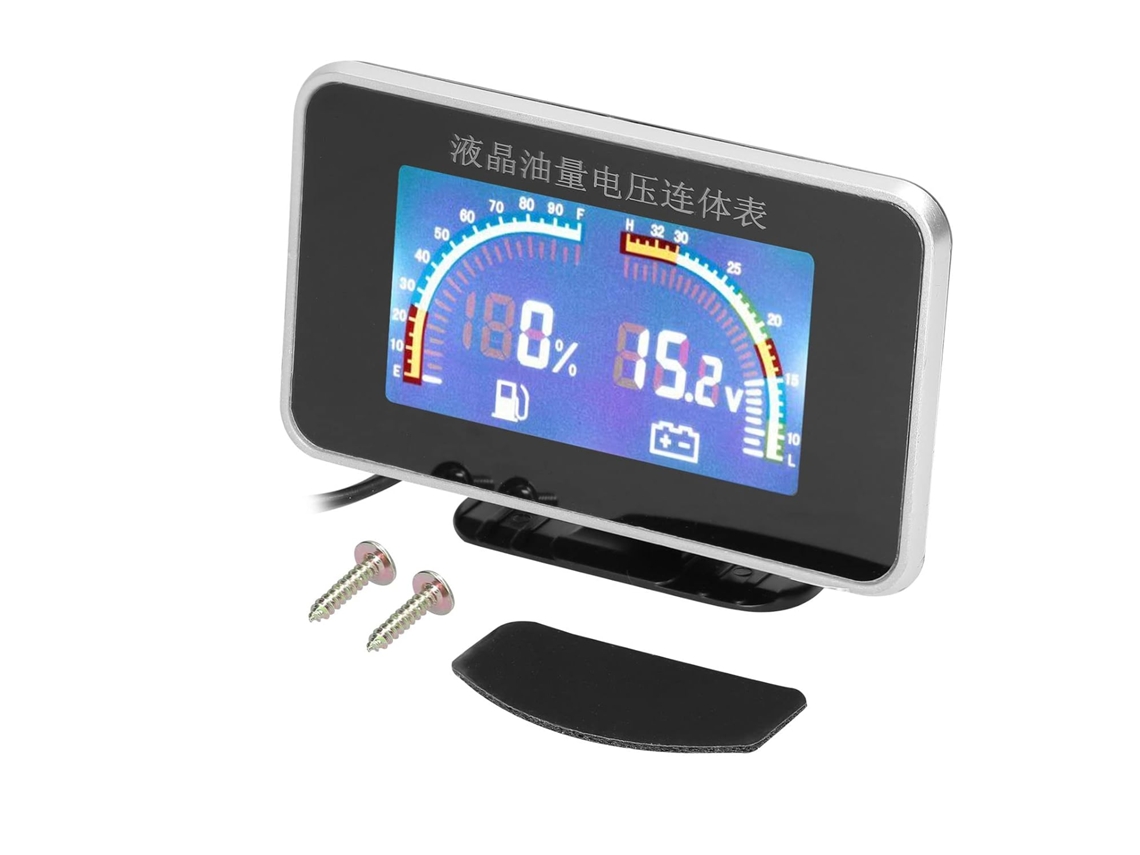 Medidor De Nível Combustível Digital 2em 1e Voltímetro Lcd