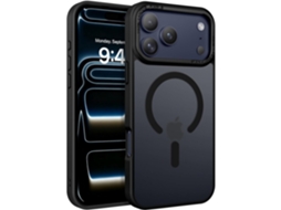 Capa Fosca Magsafe Compatível Com Iphone 17 Pro - Preta