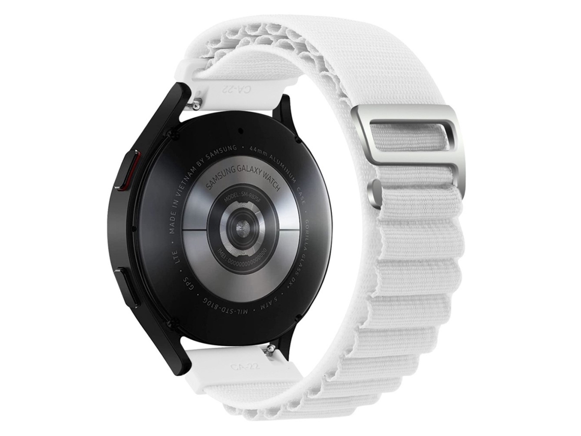 Bracelete de Nylon 22Mm Ajustável para Realme Watch 3/Huami Amazfti Gtr 4/Gtr 4 Pro Branco