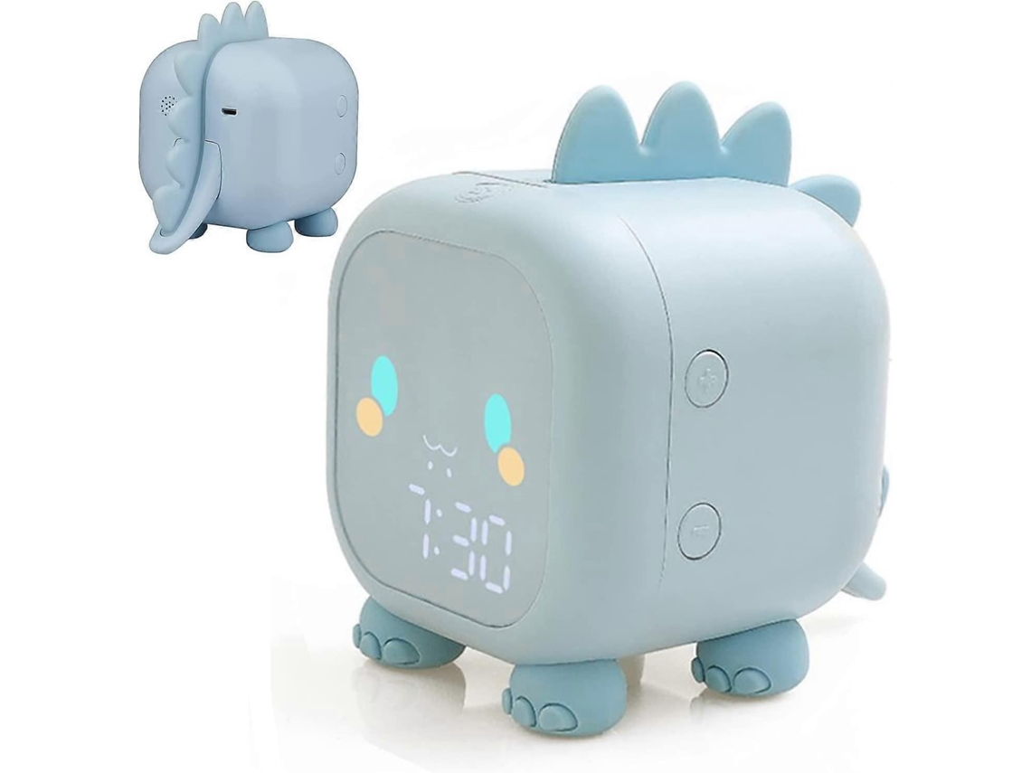 Despertador Digital Led Com Luz Noturna E Timer, Tema Dinossauro
