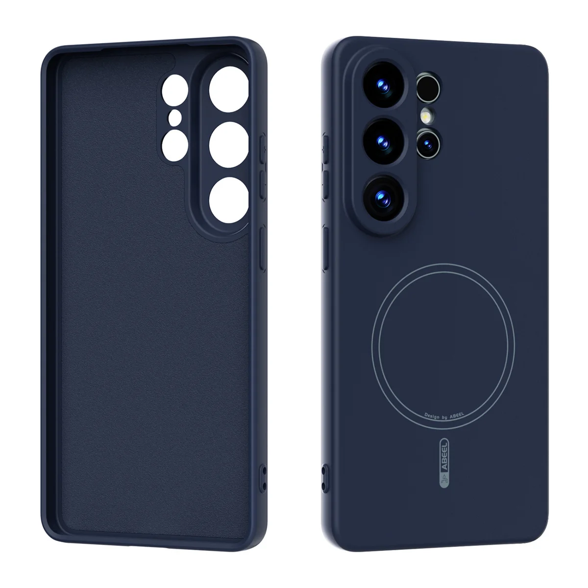 Capa De Silicone Líquido Para Celular (azul Escuro Galaxy S25 Plus), Compatível Com Carregamento Sem Fio.