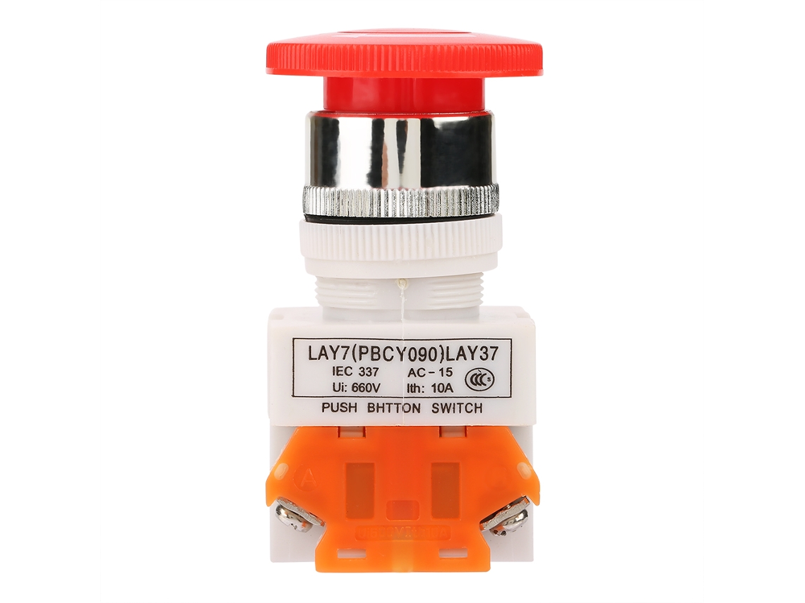 Botão de Parada de Emergência Auto bloqueio 22mm