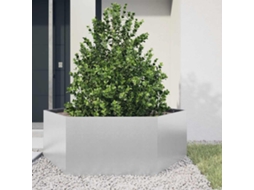 Vidaxl Vaso/floreira De Jardim Hexagonal 138x120x45 Cm Aço Galvanizado