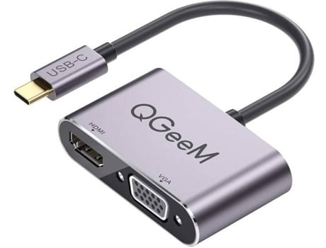 Adaptador QGEEM 02-1 (USB-C - 0.1 m - Cinzento)