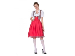 Rebe-traje De Oktoberfest Para Mulher Dirndl Alemão Vestido Bavaro Para Carnaval Festa S Rojo