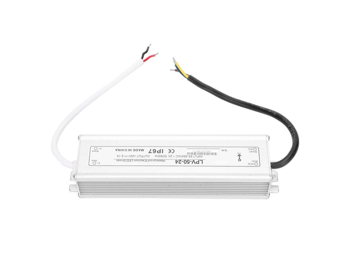Laxiscreed Fonte De Alimentação À Prova D'água 24v 50w Em Alumínio Para Iluminação Exterior