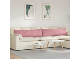 Vidaxl Travesseiros De Sofá 2 Pcs Rosa 145 X 40 Cm