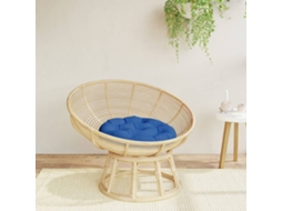 Vidaxl Almofadão Redondo Ø 60 X11 Cm Tecido Oxford Azul Real
