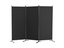 Divisor De Sala Dobrável Com Tela Vevor 3 Painéis 228x52x184 Cm, Preto