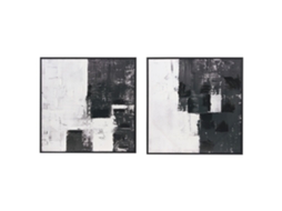 Impressão Para Parede Com Moldura Beliani Cashel De Material Sintético Preto 52x3x52