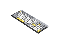 Teclado Mecânico Sem Fio K100 Com 100 Teclas, Modo Duplo Bt, Recarregável, Ultra-fino, Retroiluminado Com Suporte Para Telefone