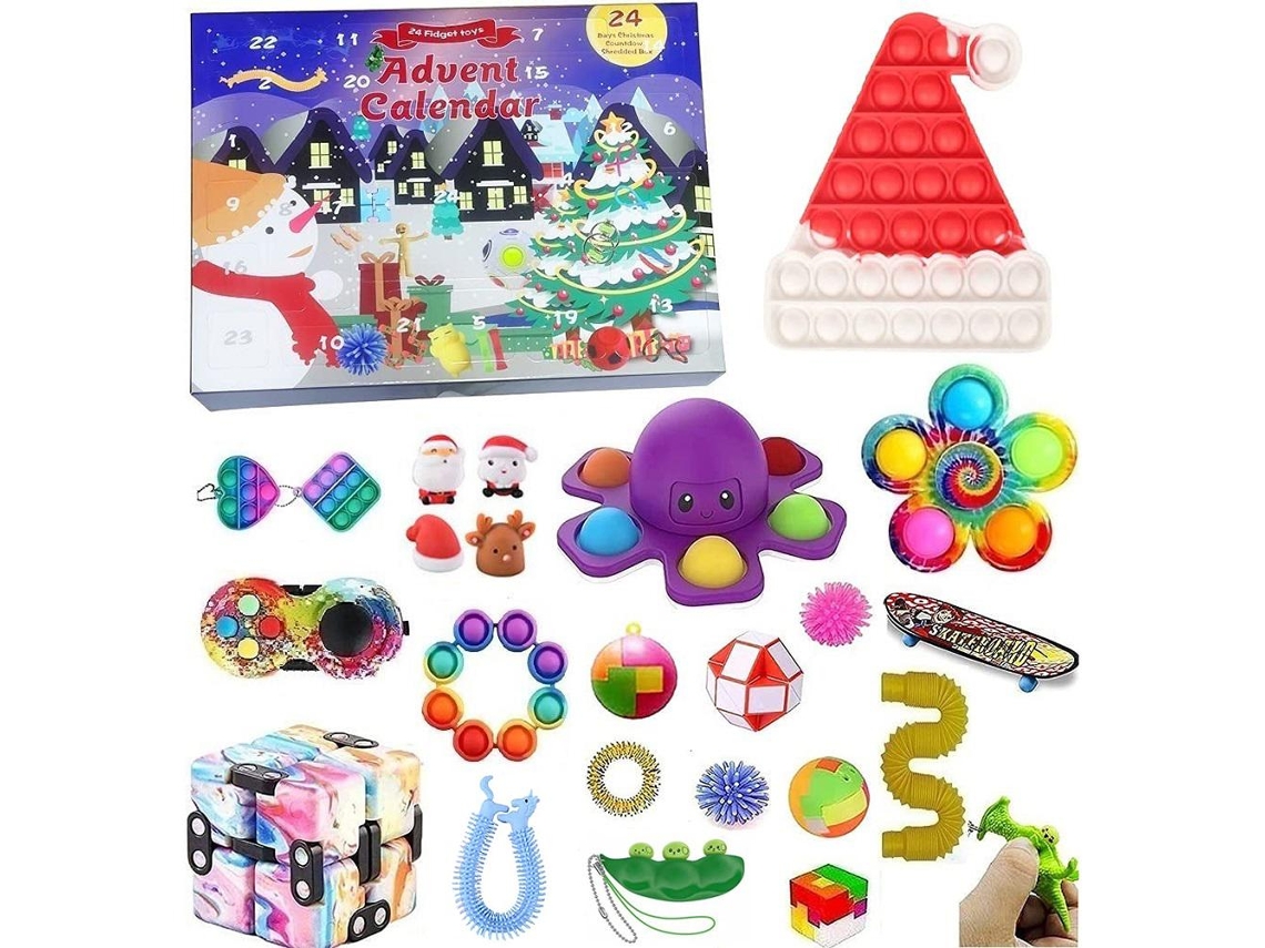 Calendário De Contagem Regressiva De Natal Sorpresas Diárias Brincadeira De Borbulhos