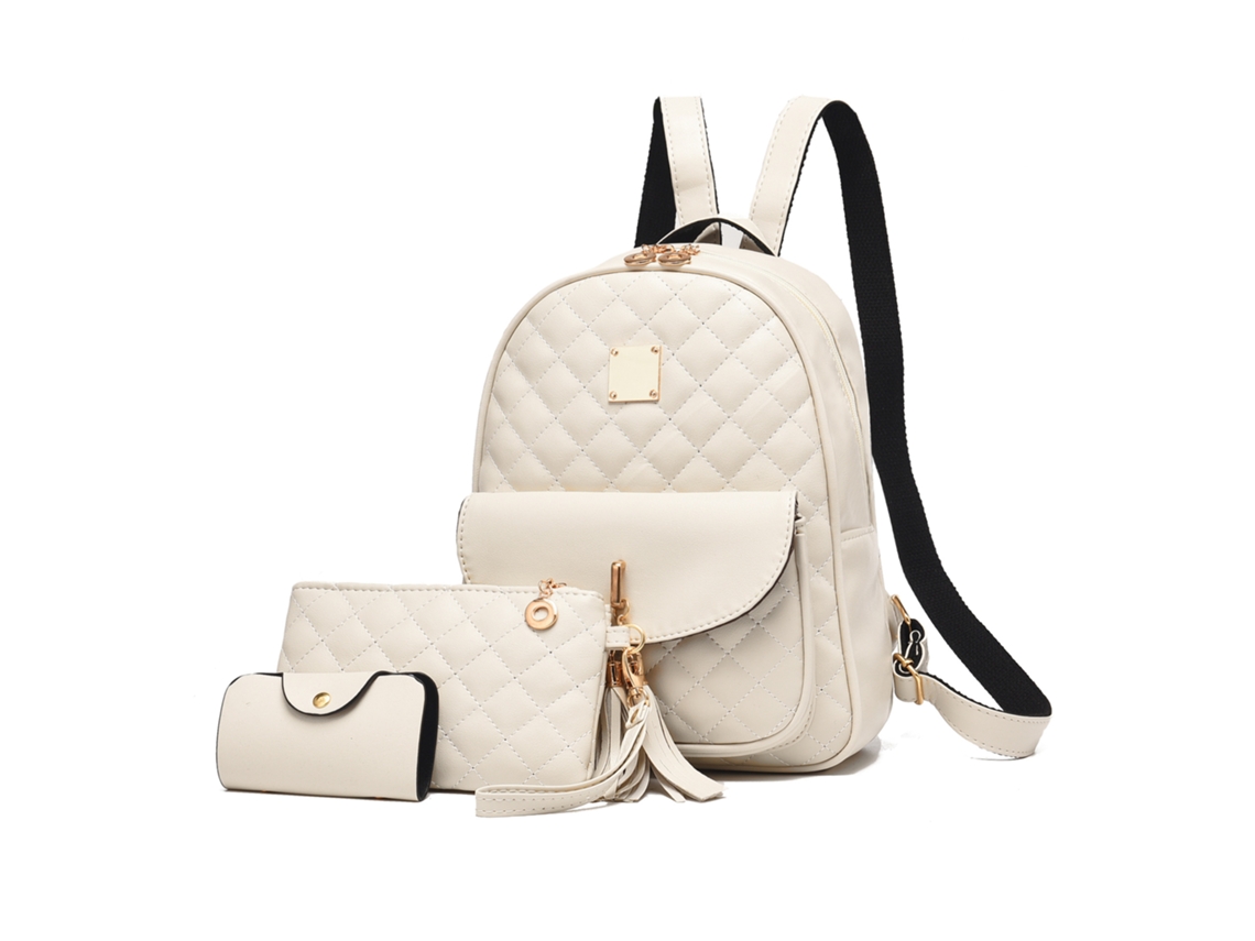 Mochila de Viagem 2026 com Grande Capacidade e Estampa de Diamante branco YUNZII
