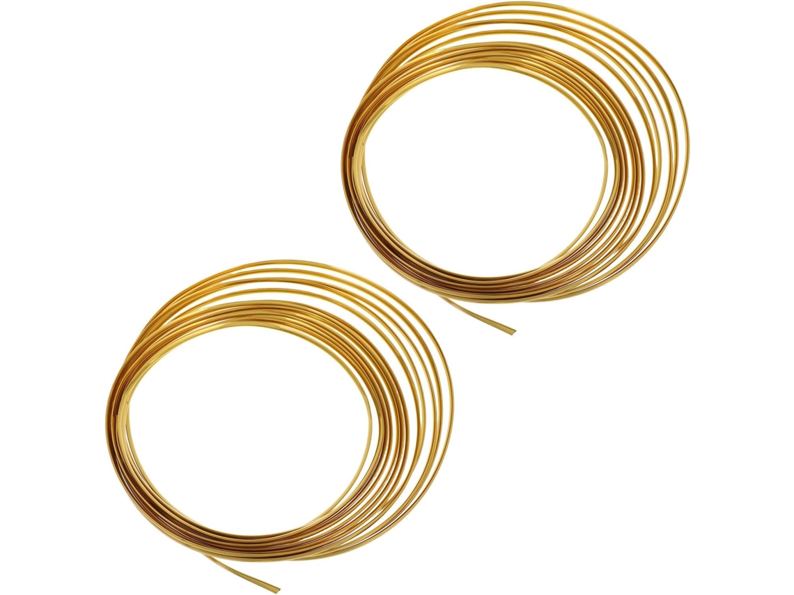 Conjunto de 2 frisos decorativos dourados para saídas de ar - Acessórios internos para carros