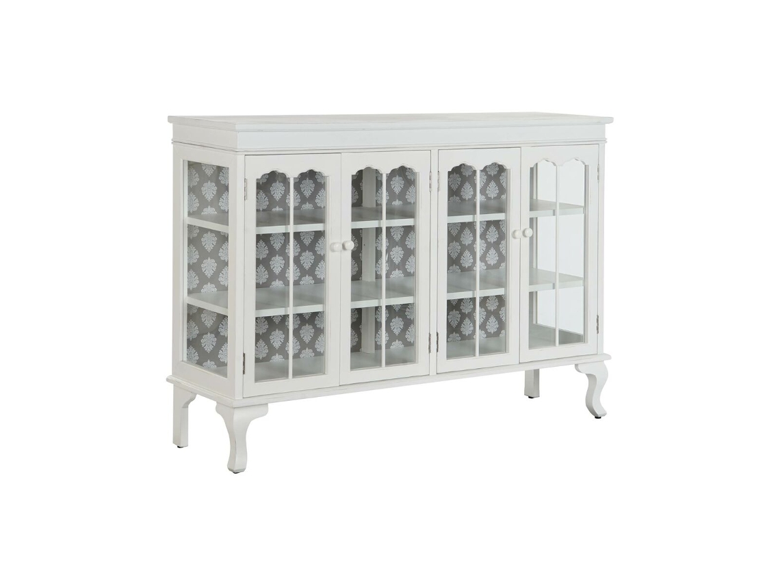 Aparador DKD HOME DECOR DKD Home Decor 142,5 x 40,5 x 101,5 cm Abeto Cristal Branco