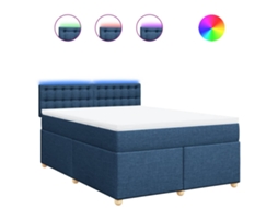 Box Spring Bed, Box Spring Beds Vidaxl Azul Tecido (160 X 200 Cm)