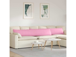 Vidaxl Travesseiros De Sofá 2 Pcs Rosa 200 X 40 Cm Tecido