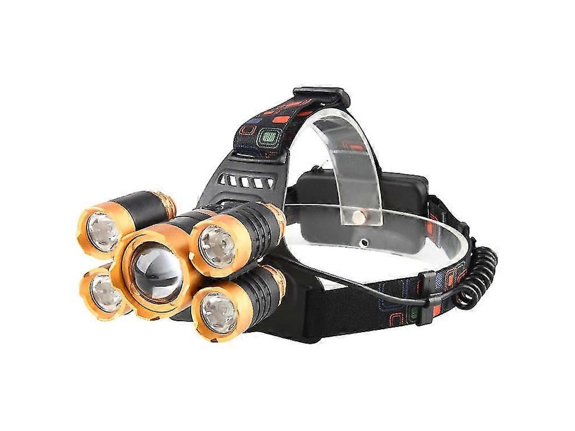 4-mode Waterproof Headlamp With Battery And Usb Cable Charging