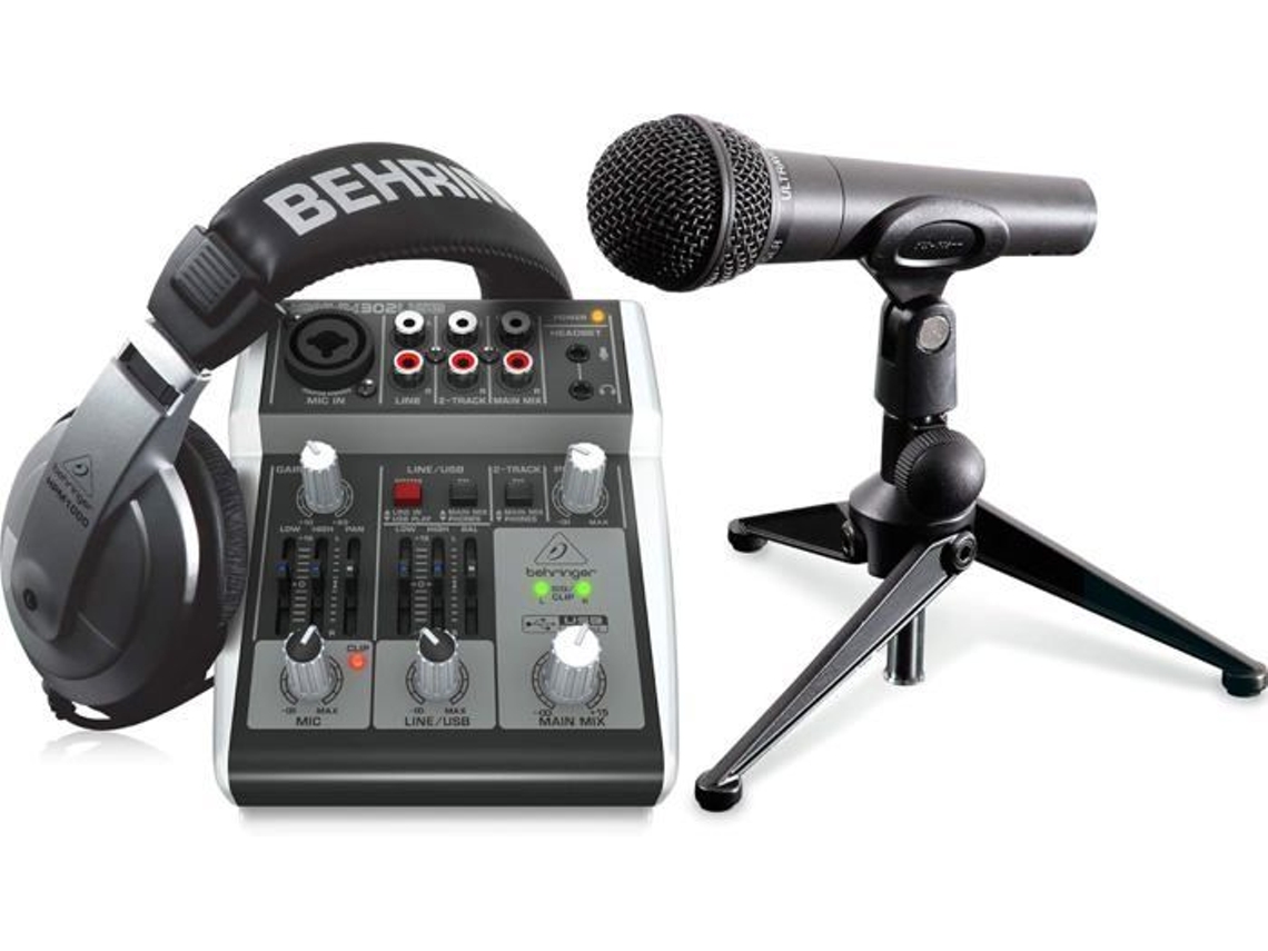 Podcastudio 2 Usb Kit Estúdio De Gravação Completo Para Podcasts E Produções De Áudio Behringer