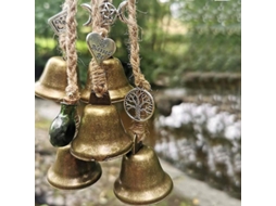 Campanas De Brujas, Amuleto De Protección Para Puerta, Cascabeles Boho Para Porche, Jardín, Ventana (1set-48mm)