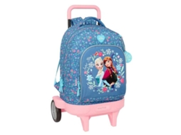 Mochila Escolar Com Rodas Frozen 33 X 45 X 22 Cm