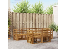 Vidaxl Conjunto De Sofá Sectional 7 Pcs Natural