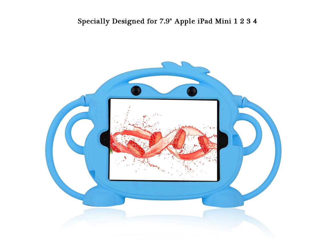 Capa De Silicone (à Prova De Choques Com Suporte) Para Ipad Mini1/2/3/4 De 7,9 Polegadas
