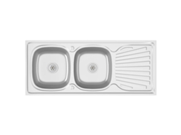 Lava-louça De Cozinha Vidaxl Prateado Aço Inoxidável (1200x500x155mm)