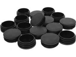 Tampões Redondos De 45mm 1 3 4 Polegadas, 16 Peças, Protetores De Pés Móveis Pretos, Capas Resistentes Para Tubos De