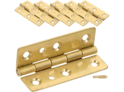 Dobradiças Pequenas De Cobre Zerodeko, Estilo Piano, Para Caixas De Joias E Tampas Armários 6 Peças Dobradiças Douradas