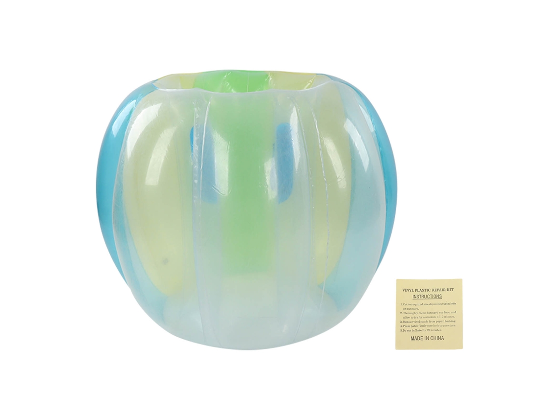 Bola Inflável Portátil 90x75cm Para Jogos De Festa Azul Amarelo Verde