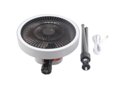 Ventilador Portátil Usb Recarregável para Ambientes Exteriores e Campismo, em Cinza LAXISCREED