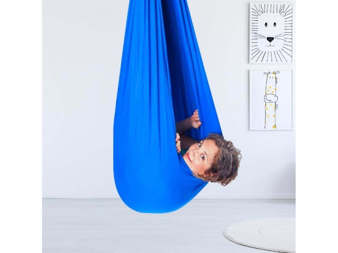 Conjunto Balanço E Rede para Yoga Aéreo 2025 Flexibilidade Alívio Da Dordb Azul Escuro 150*280cm-aquaforge