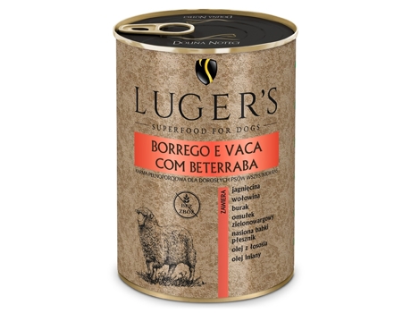 Comida Húmida para Cão LUGER'S Borrego e Vaca com Beterraba (Quantidade: 800 g)