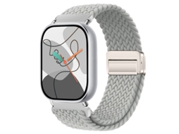 Pulseira Magnética Trançada Em Nylon Compatível Com Xiaomi Mi Band 8pro 9pro 10pro, Huawei Fit 5, Redmi Watch 6-branco