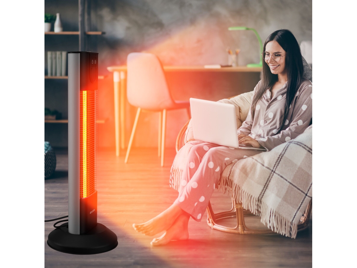 Aquecedor Infravermelho Solaris Terra 1500W com Função de Temporizador TECTAKE